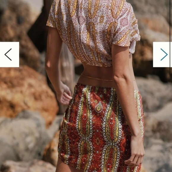 NWT Anthropologie Two-Piece Twist Top and Wrap‎ Skirt Set - Picture 2 of 11